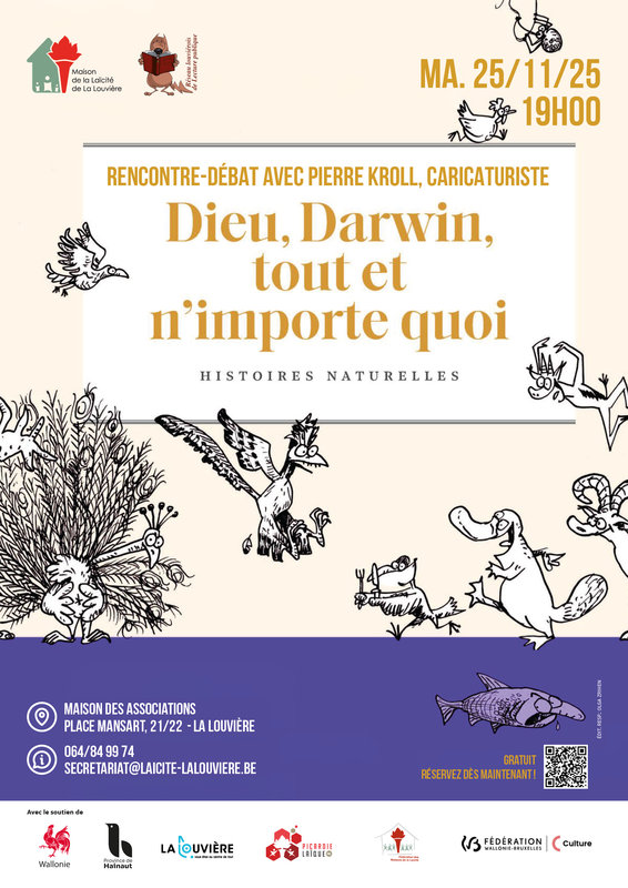 Conférences Rencontre-débat : Dieu, Darwin, tout n’importe quoi - histoires naturelles