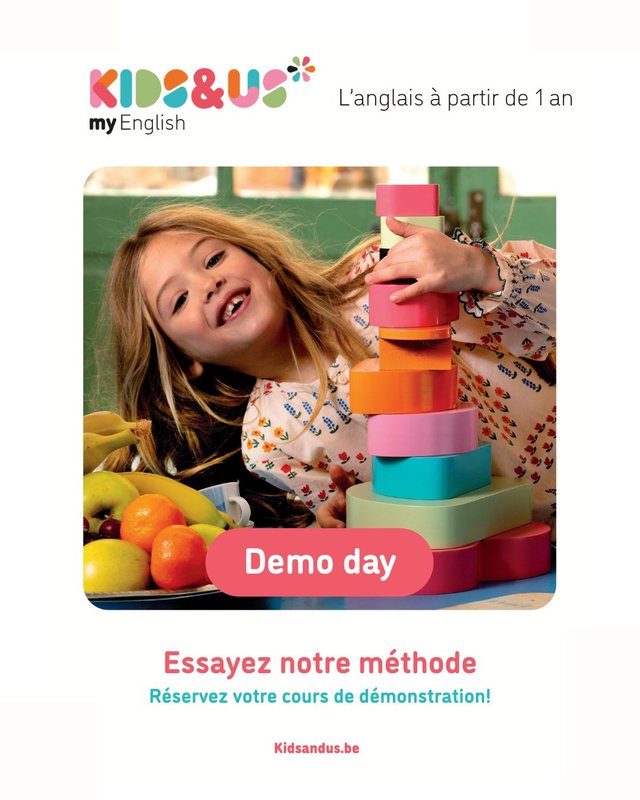 Stages,cours Cours démo - L anglais dès 1 an