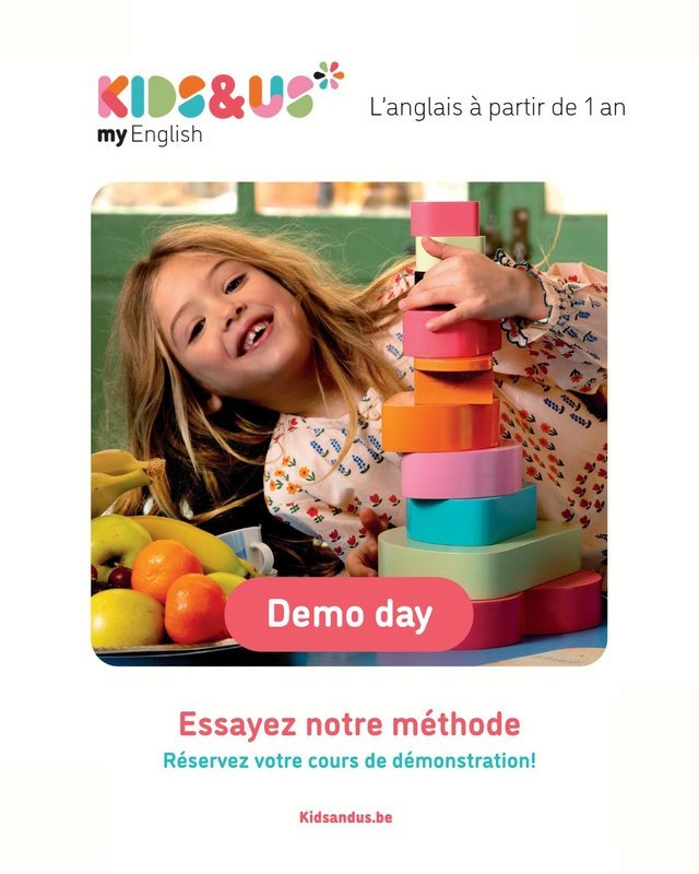 Stages,cours Cours démo - L anglais dès 1 an