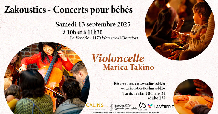 Spectacles Zakoustics - Concerts pour bébés - Venerie - Violoncelle
