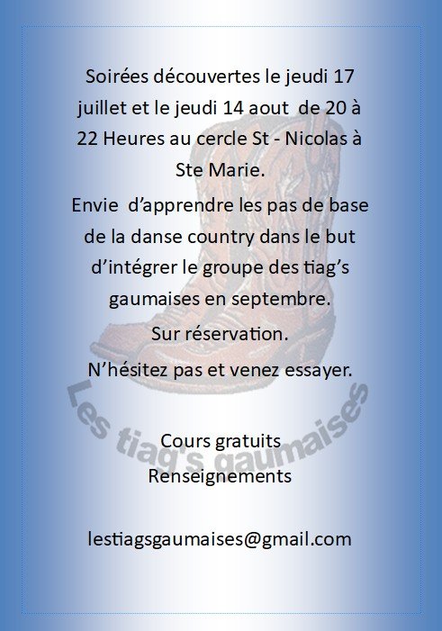 Stages,cours Danse country