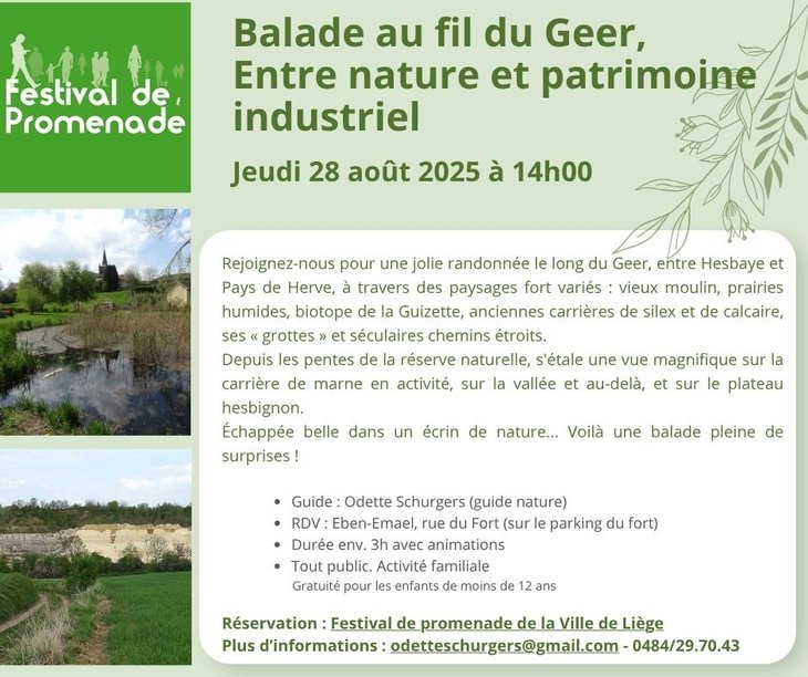 Loisirs Balade fil Geer entre nature patrimoine industriel