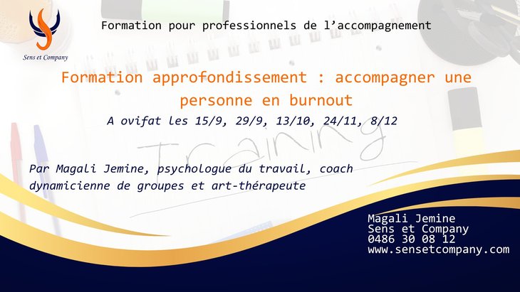 Stages,cours Formation : accompagner personne burnout