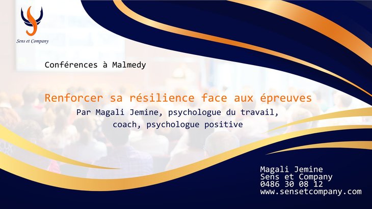 Conférences Conférence : renforcer résilience face épreuves la vie