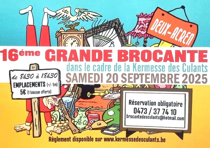  Deux-Acren : 16ème Grande Brocante la Kermesse Culants