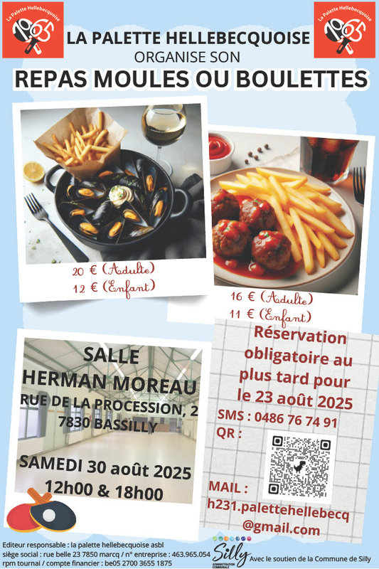 Loisirs Repas moules boulettes