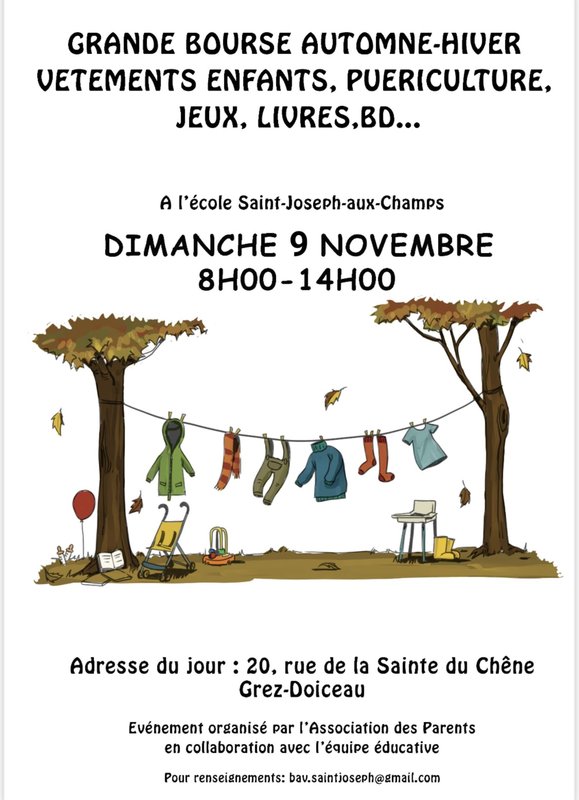 Loisirs Bourse automne /hiver : vêtements/jeux/jouets/Bd/puériculture