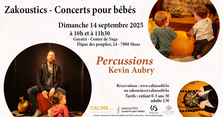 Spectacles Zakoustics - Concerts pour bébés - Gayatri Centre Yoga - Percussions