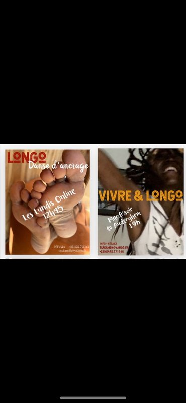 Stages,cours Danse Afro-Méditative Longo OnLine (lundis) Ateliers Vivre&longo (mardis)