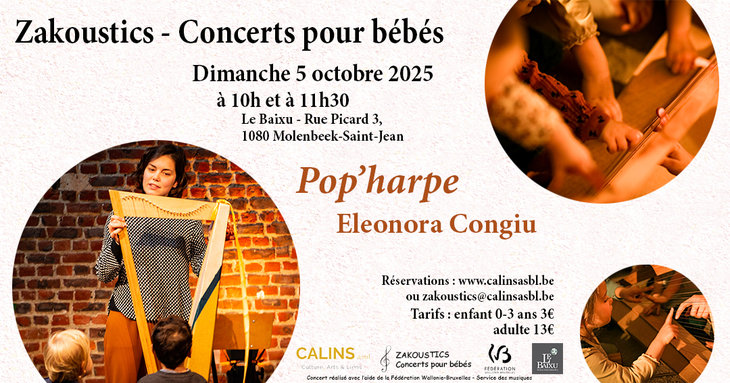 Concerts Zakoustics - Concerts pour bébés - Baixu - Pop Harpe
