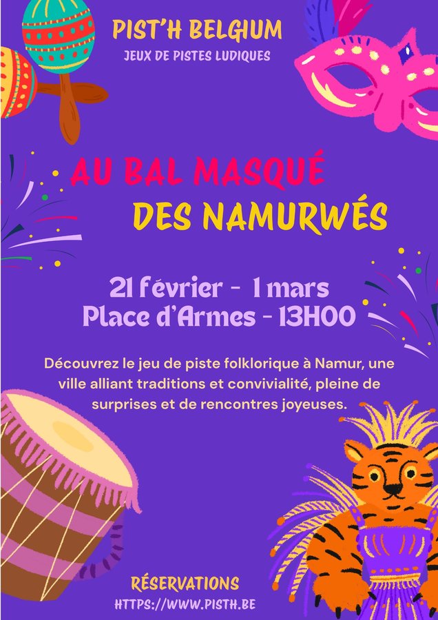 Loisirs Jeu piste Au masqué Namurwés - Pist H Belgium