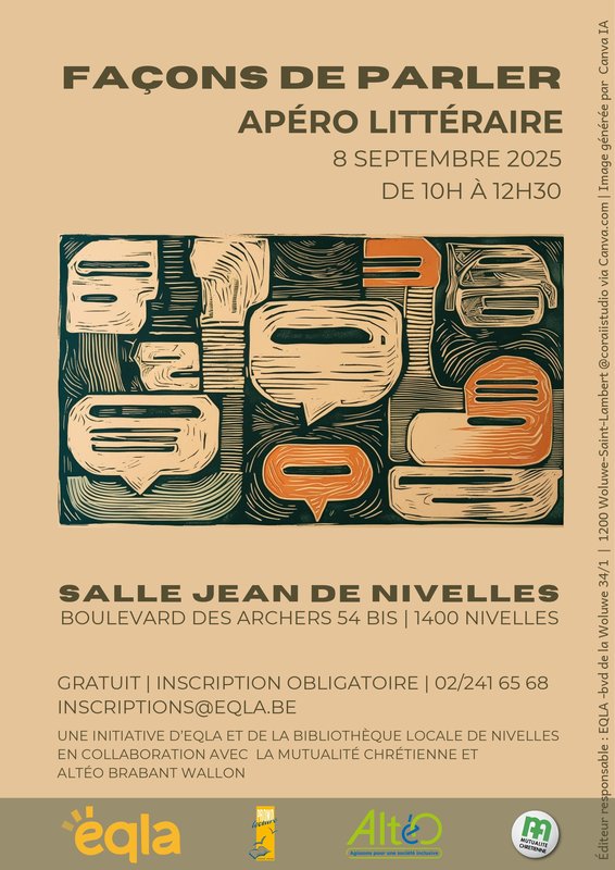 Conférences Apéro littéraire :  Façons parler 
