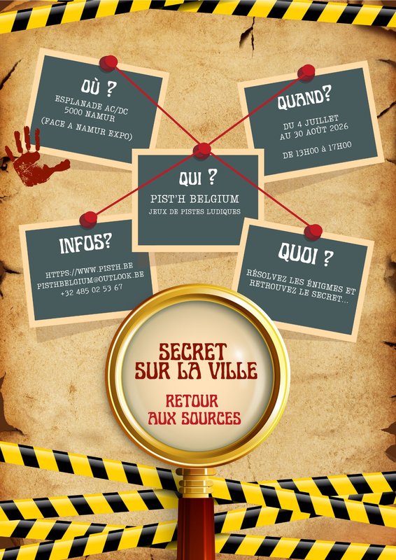 Loisirs Jeu piste Secret la Ville, Retour sources - Pist H Belgium