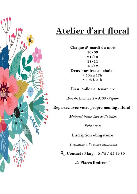 Stages,cours Atelier d art floral