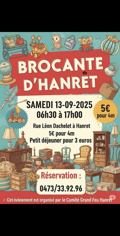  5éme Brocante d’Hanret
