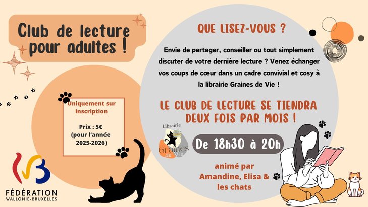 Conférences Club lectures pour adultes - Année -2026