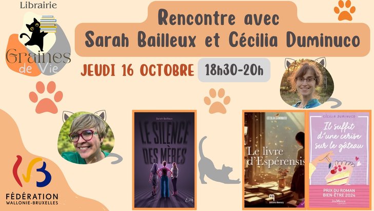 Conférences Rencontre avec Sarah Bailleux Cécilia Duminuco