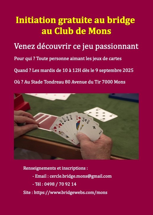 Loisirs Initiation gratuite bridge