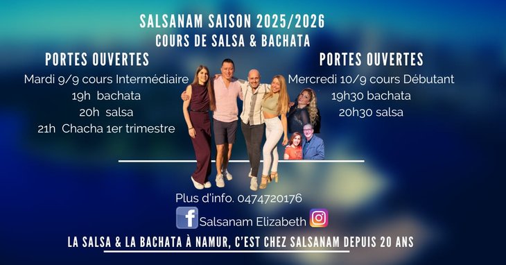 Loisirs Portes ouvertes Gratuites salsanam / salsa bachata chacha
