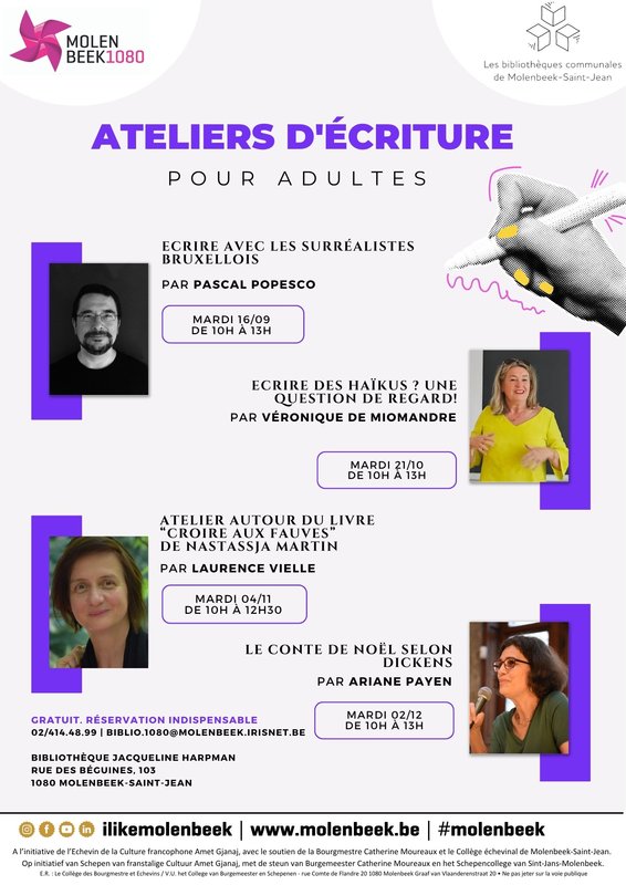 Conférences Ecrire avec surréalistes bruxellois