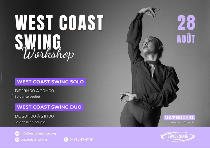 Stages,cours Workshop West Coast Swing Solo en couple