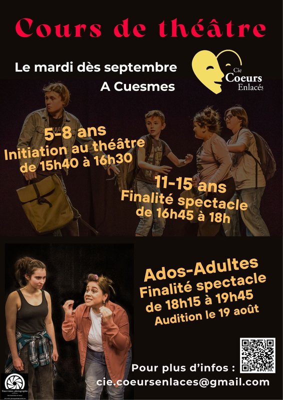 Stages,cours Cours théâtre -2026
