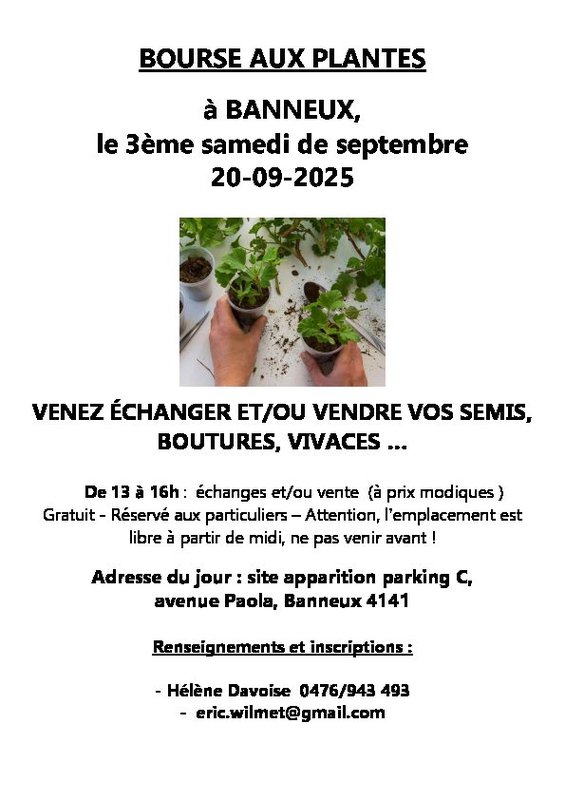 Loisirs Bourse plantes