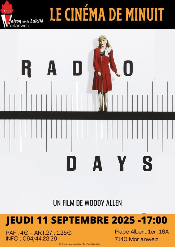 Spectacles Cinéma Minuit... 17h  Radio Days  Woody Allen