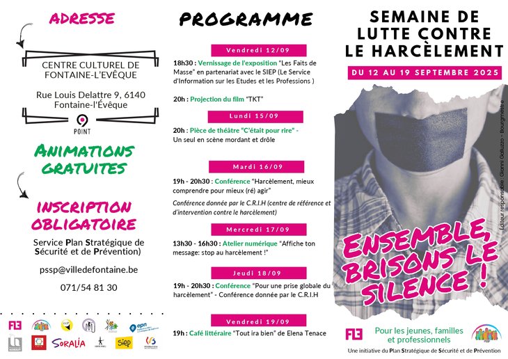 Conférences Semaine lutte contre harcèlement