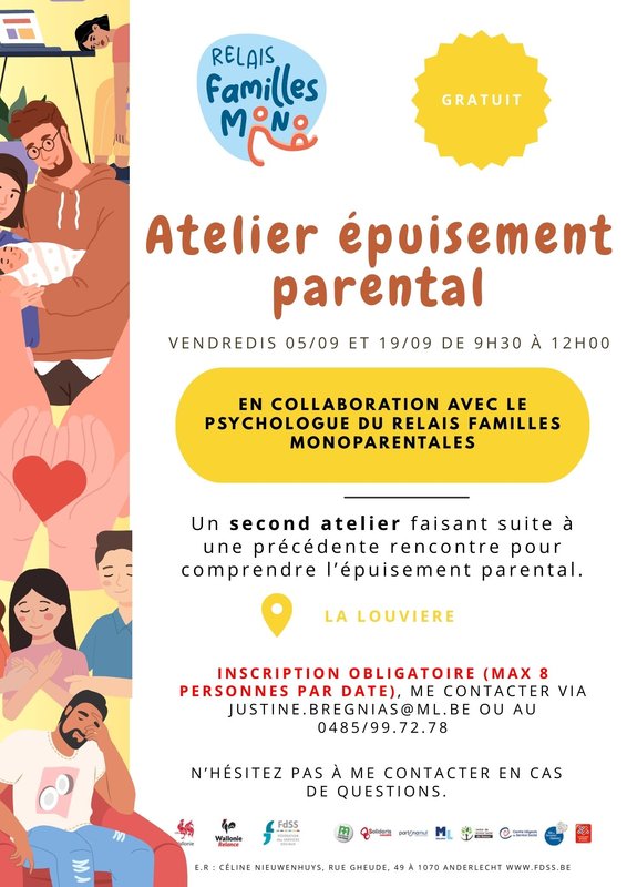 Stages,cours [Parents solo - Relais Familles Mono] Épuisement parental - Seconde rencontre
