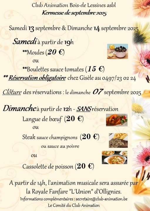 Loisirs Kermesse septembre
