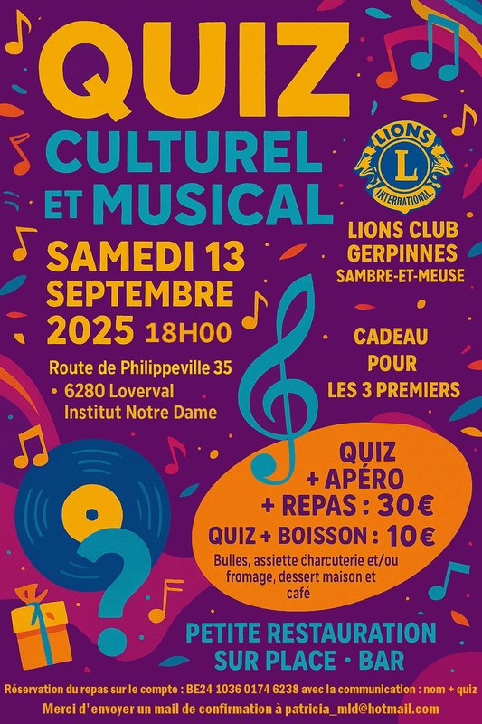 Soirées Quiz culturel musical