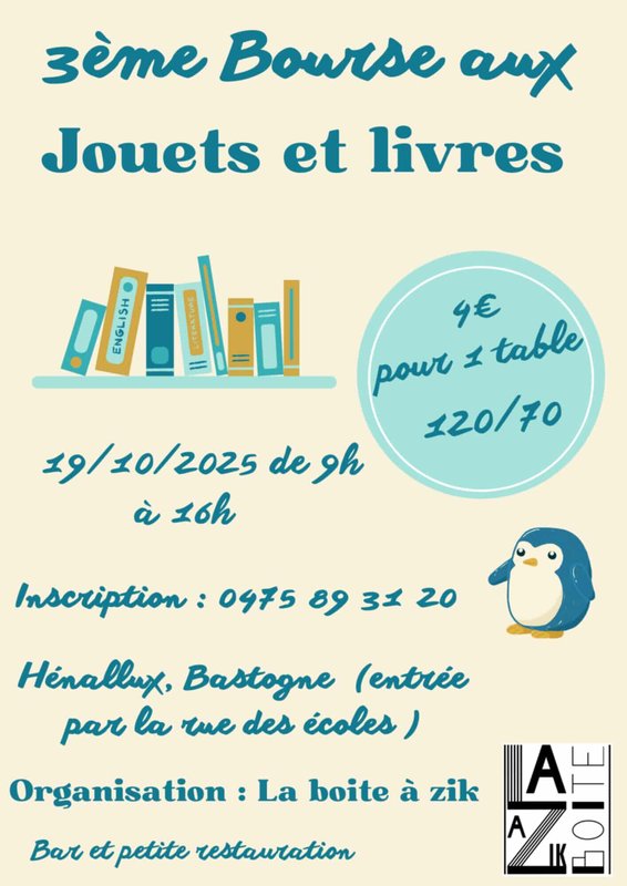 Loisirs 3ème bourse jouets aux livres