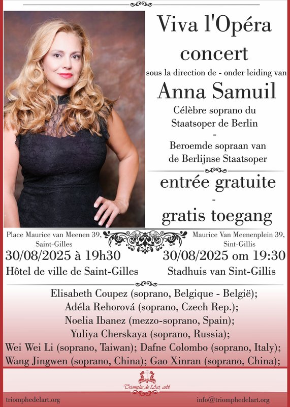 Concerts Concert Viva l’Opéra sous direction d’Anna Samuil, célèbre soprano