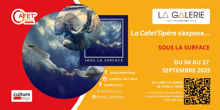 Expositions La Cafet Opéra aussi s’expose septembre avec : Sous Surface