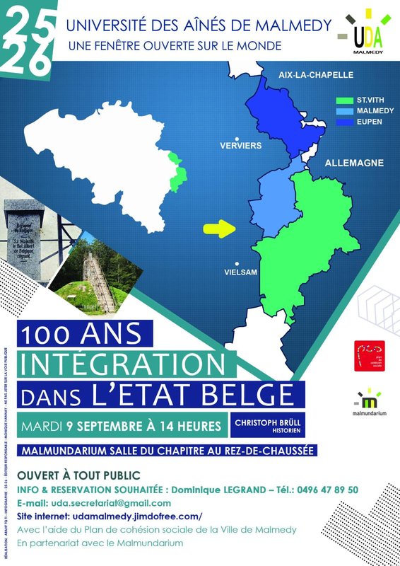 Conférences Eupen Malmedy Saint-Vith: ans la d’intégration dans l’Etat belge