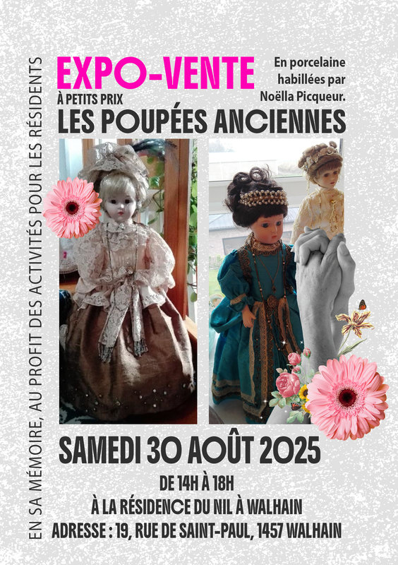 Expositions Expo-vente poupées anciennes porcelaine