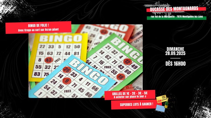 Loisirs Bingo folie la ducasse Montagnards 