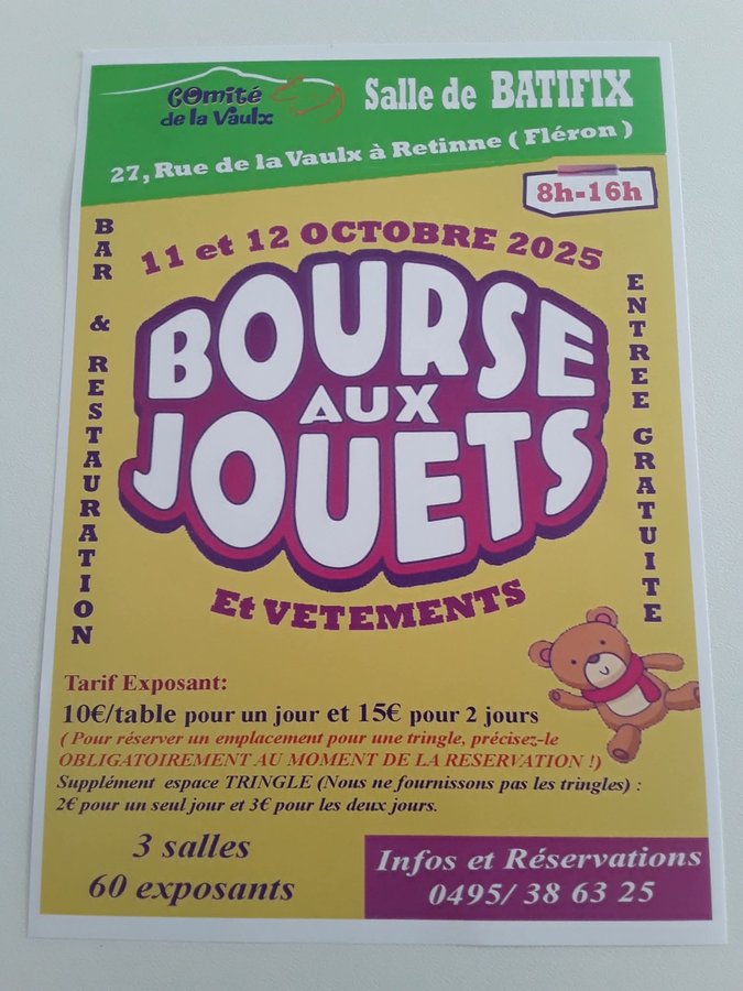 Loisirs Bourse jouets & Vêtements enfants