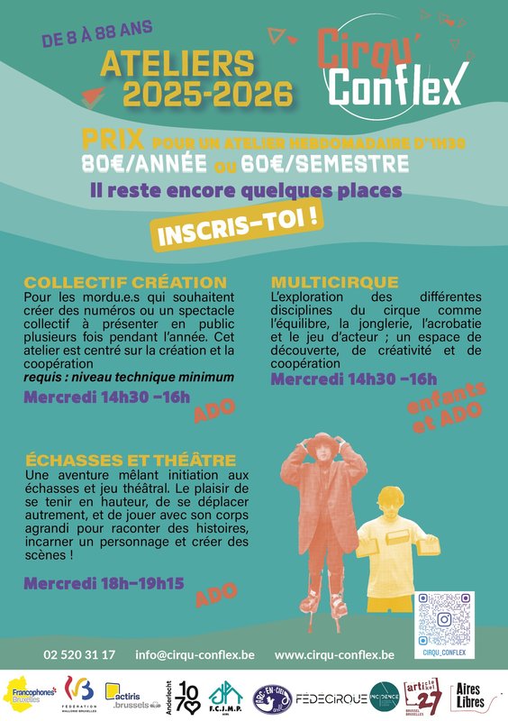 Stages,cours Ateliers cirque pour ado, enfants adultes 