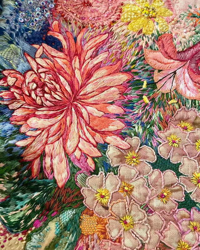 Stages,cours Création collective d’une fresque brodée (ateliers pour adultes)
