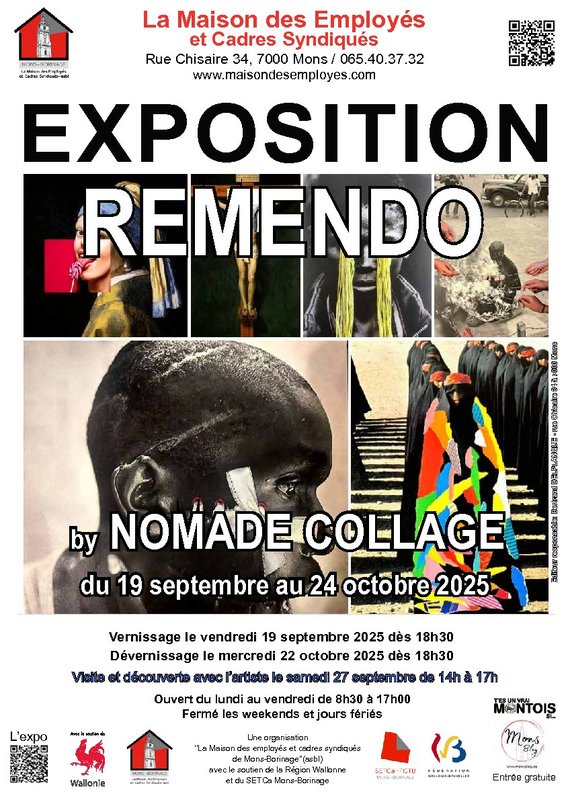 Expositions Expoxition  REMENDO , collages  Nomade Collage 