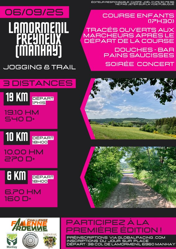 Loisirs Jogging, trail marche Lamormenil-Freyneux