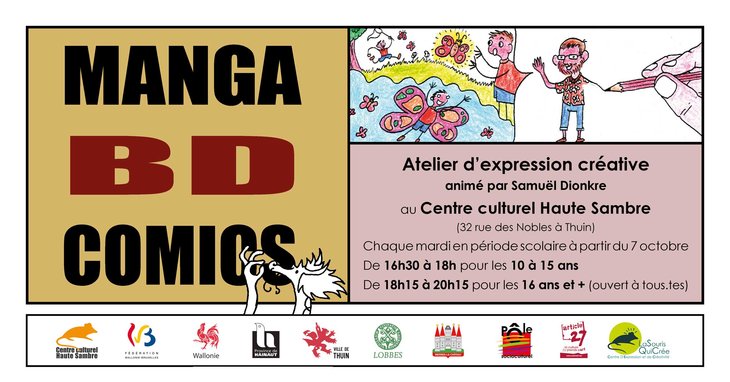 Stages,cours Atelier d’expression créative : Manga, Comics »