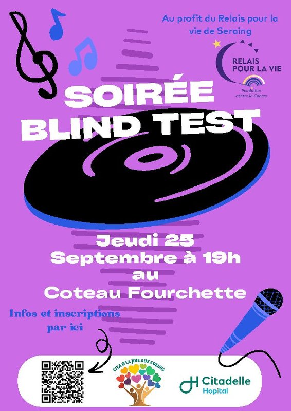 Soirées Soirée blind test solidaire