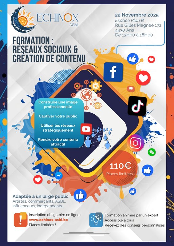 Stages,cours Formation - Réseaux sociaux création contenu