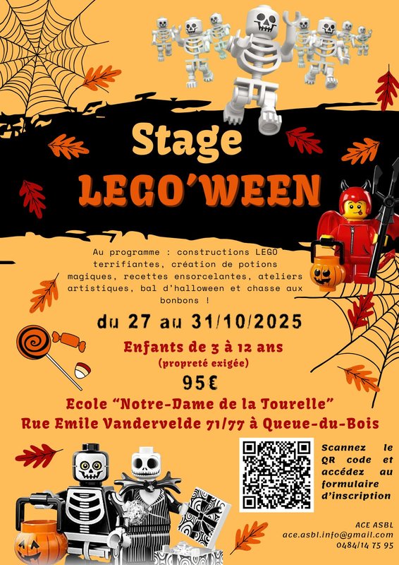 Stages,cours Stage Lego Ween pour enfants
