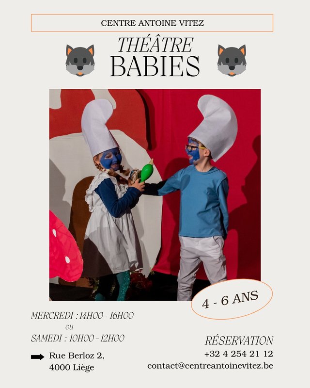 Stages,cours Cours théâtre babies