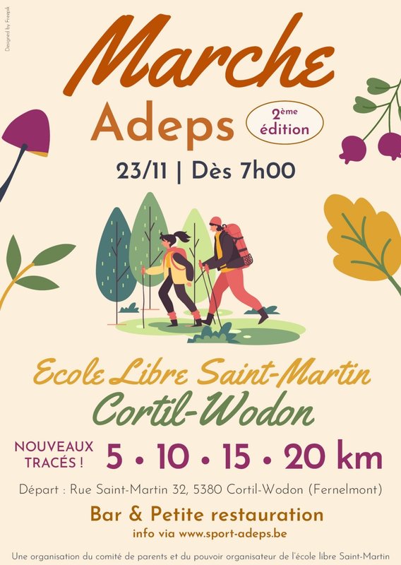 Loisirs Marche Adeps l école libre Saint-Martin