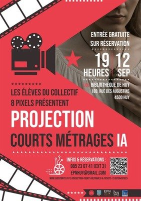 Spectacles Projection courts métrages réalisés les élèves collectif  8-Pixels 